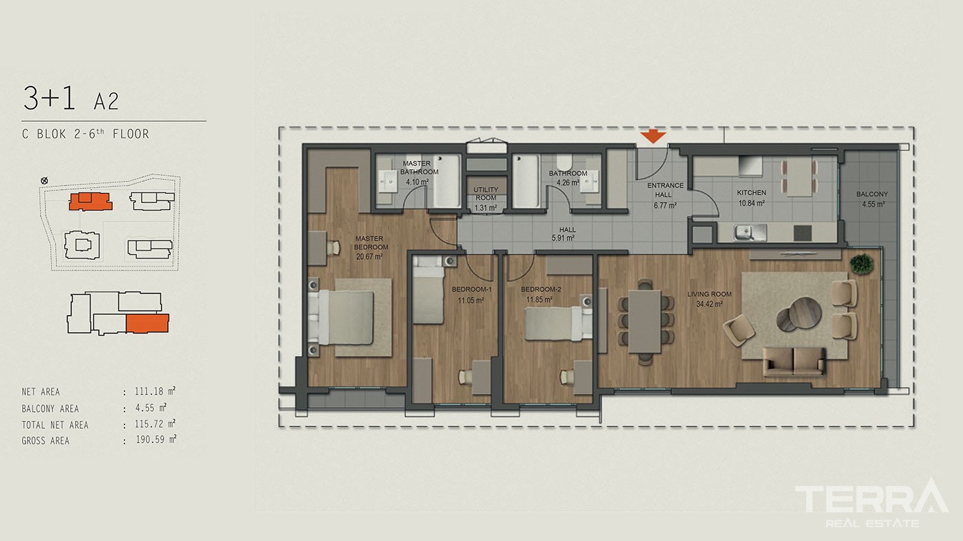 Apartamenty z widokiem na morze na sprzedaż w Maltepe w Stambule - 42790