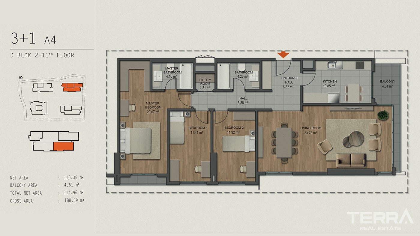 Apartamenty z widokiem na morze na sprzedaż w Maltepe w Stambule - 42792