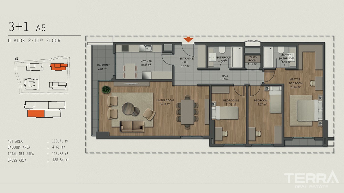 Apartamenty z widokiem na morze na sprzedaż w Maltepe w Stambule - 42793