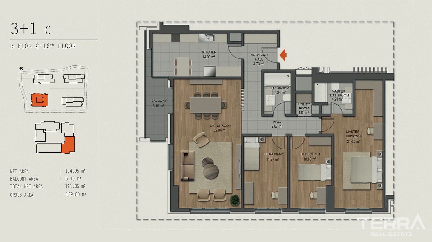 Apartamenty z widokiem na morze na sprzedaż w Maltepe w Stambule - 42795