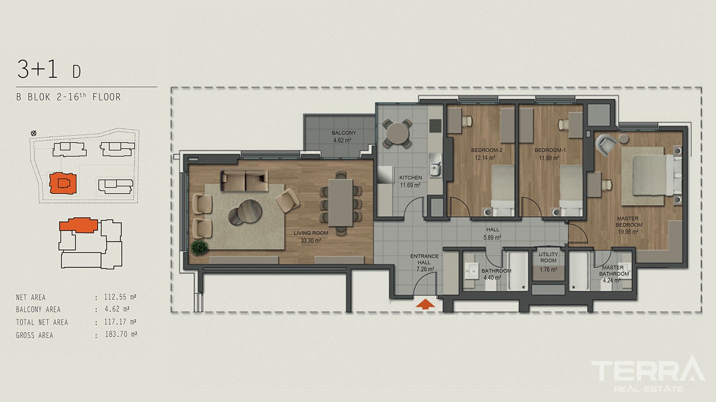 Apartamenty z widokiem na morze na sprzedaż w Maltepe w Stambule - 42796