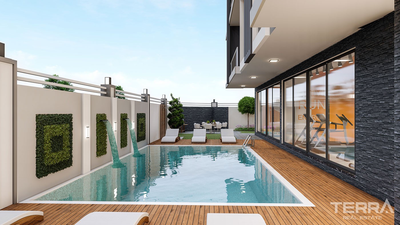 Fantastic 500 m Beach Distance Apartments for Sale in Alanya Mahmutlar - 43106