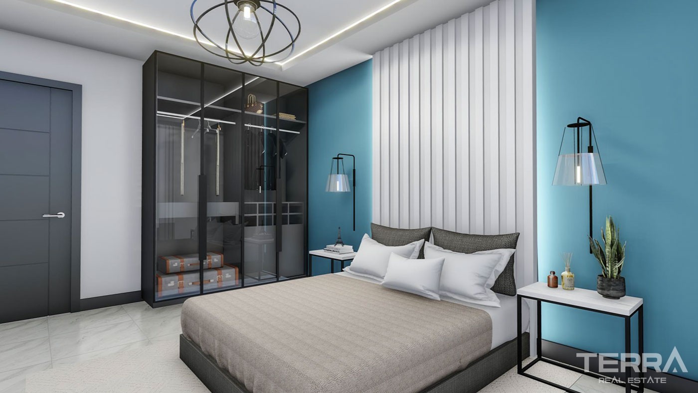 Fantastic 500 m Beach Distance Apartments for Sale in Alanya Mahmutlar - 43116