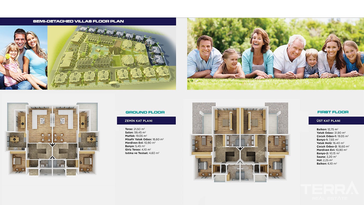 Exclusive Villas in a Marvellous Complex to Buy in Antalya - 43160