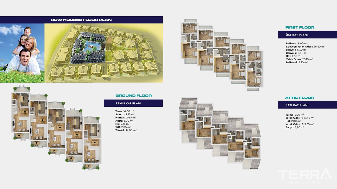 Exclusive Villas in a Marvellous Complex to Buy in Antalya - 43161