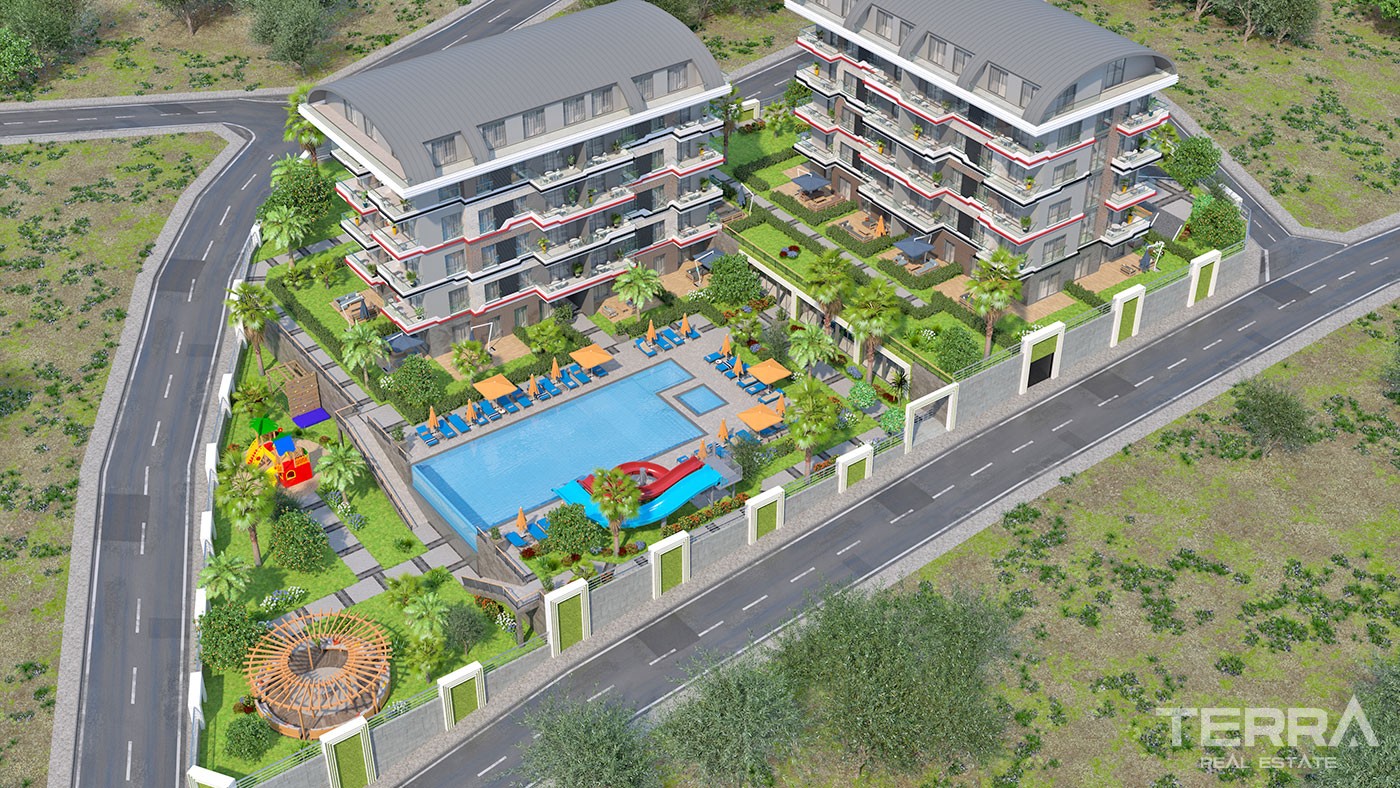 Sea and Mountain View Flats with Rich Amenities to Buy in Alanya - 43315