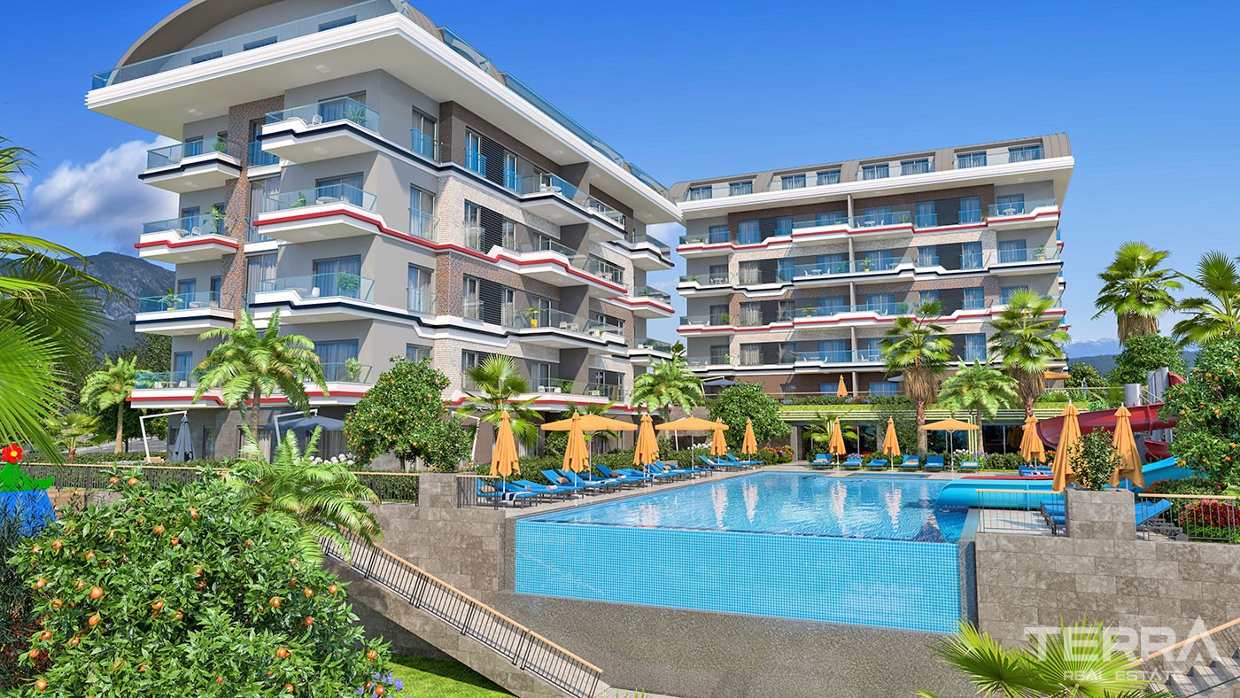Sea and Mountain View Flats with Rich Amenities to Buy in Alanya - 43314