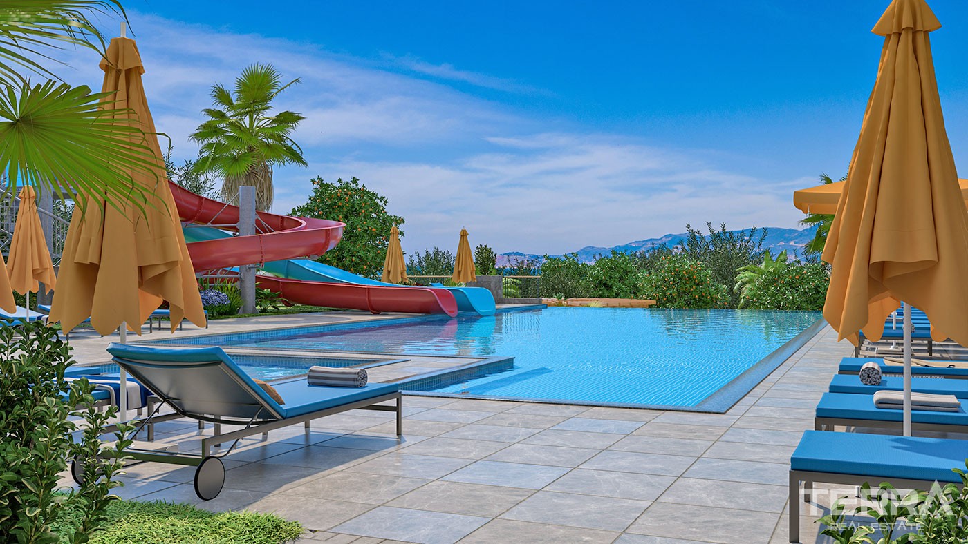 Sea and Mountain View Flats with Rich Amenities to Buy in Alanya - 43322