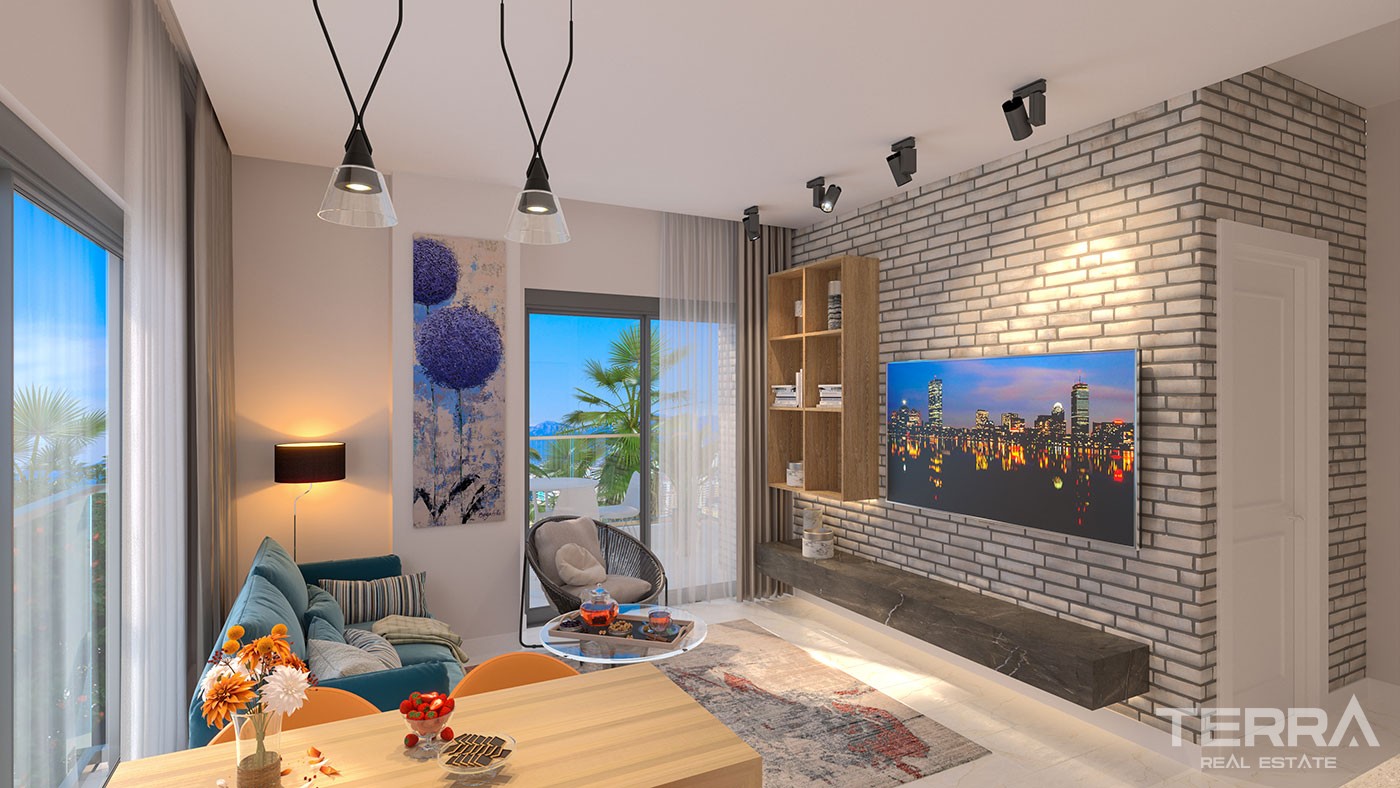 Sea and Mountain View Flats with Rich Amenities to Buy in Alanya - 43360