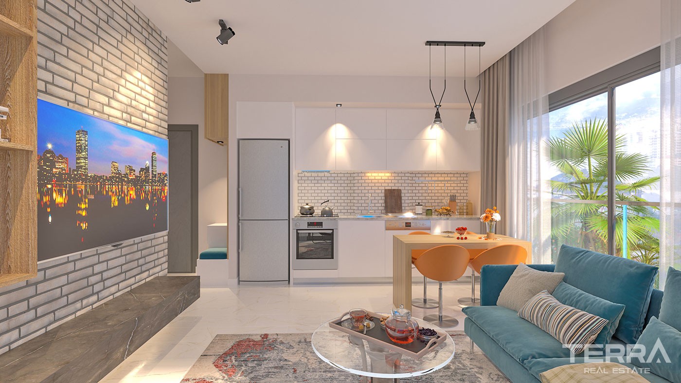 Sea and Mountain View Flats with Rich Amenities to Buy in Alanya - 43361