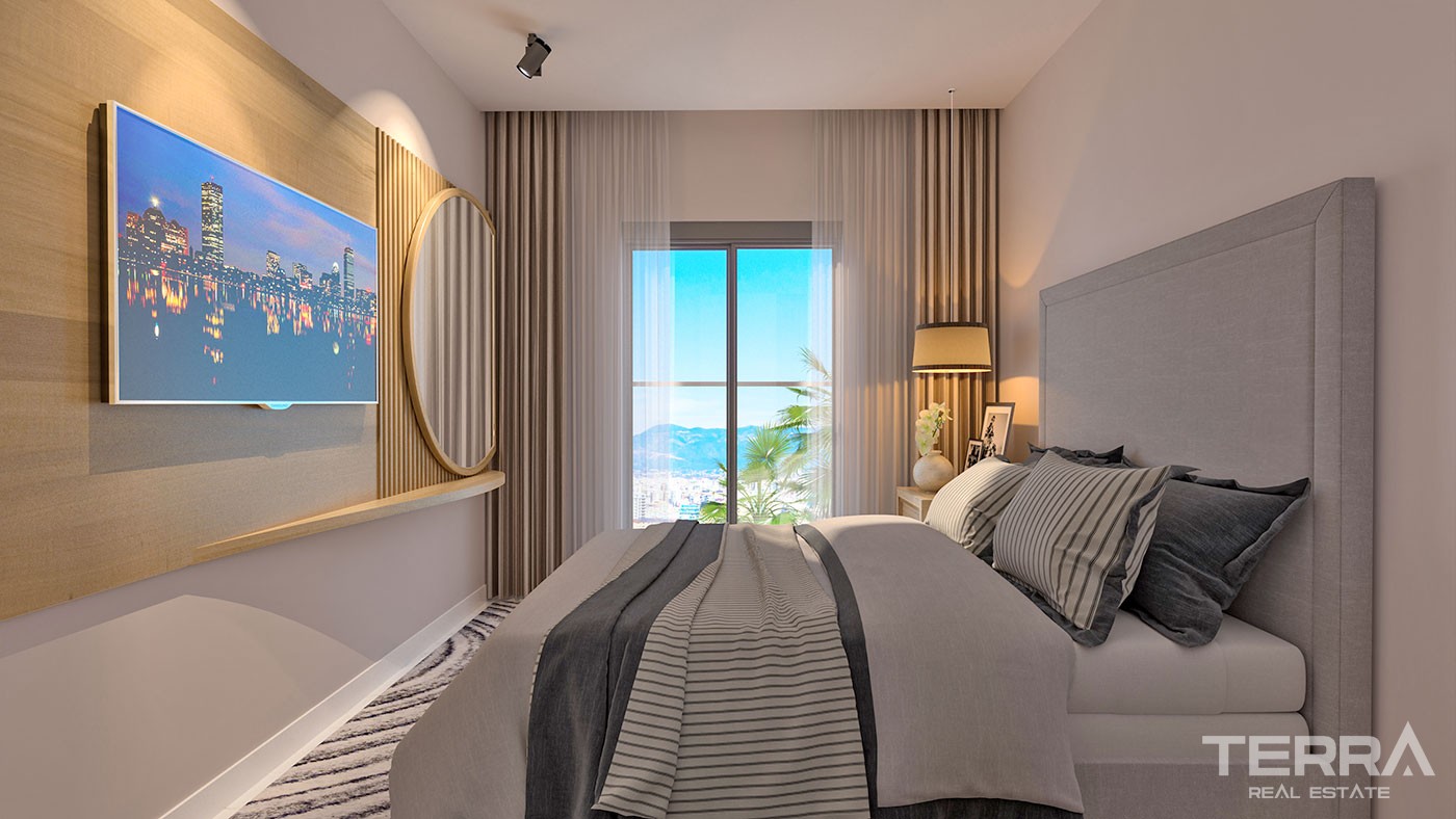 Sea and Mountain View Flats with Rich Amenities to Buy in Alanya - 43364
