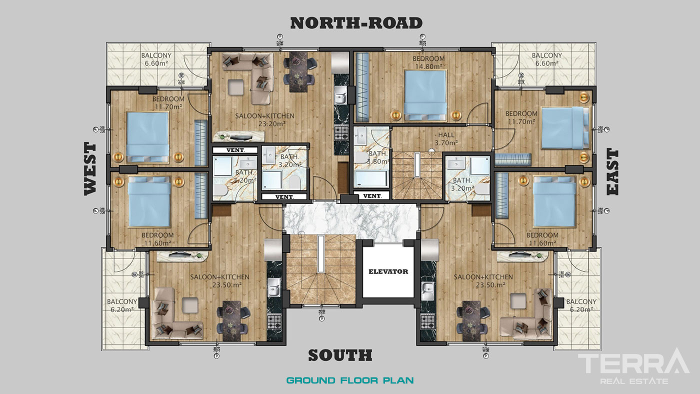 Luxury Flats for Sale in Central Alanya Close to Cleopatra Beach - 49363