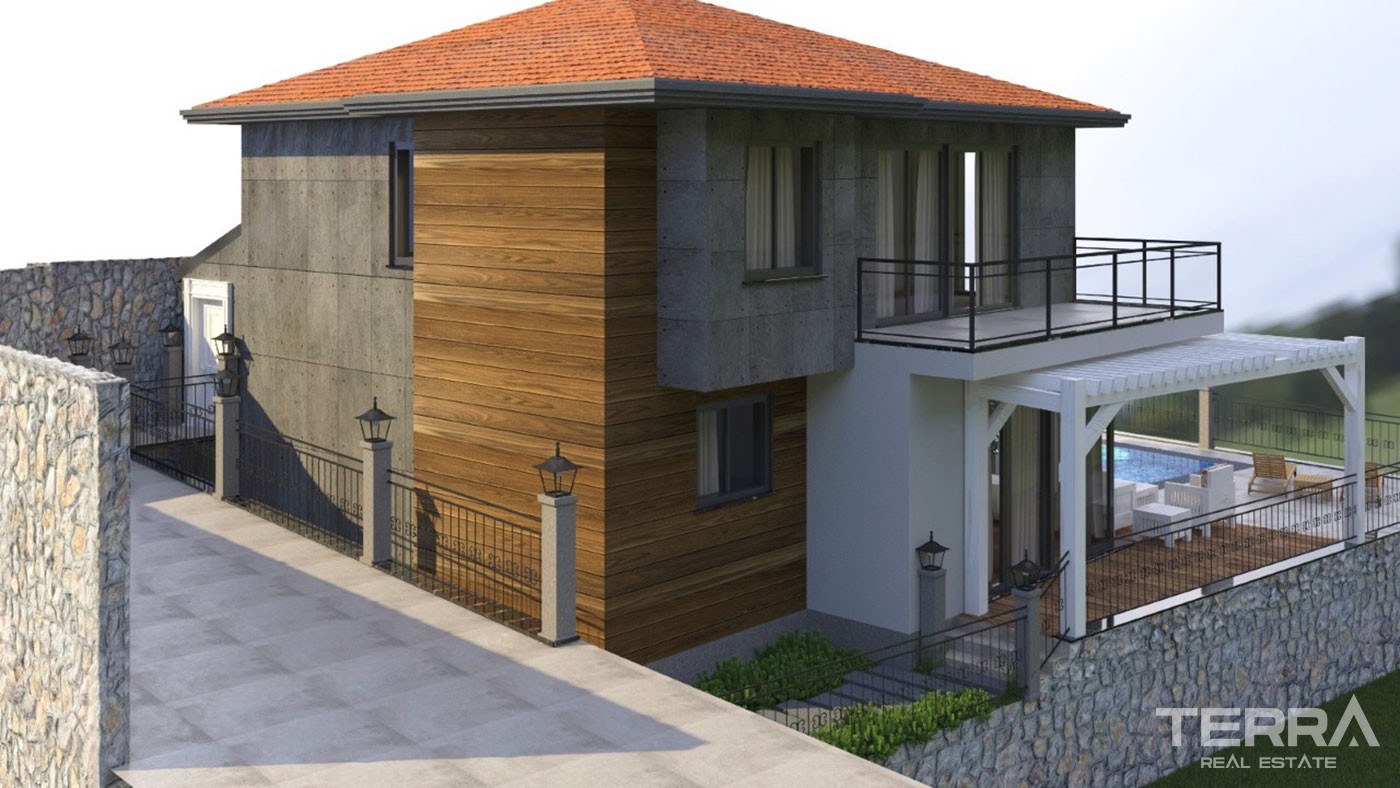 Authentic and Modern Style Sea-view Villa for Sale in Alanya Tepe - 43639