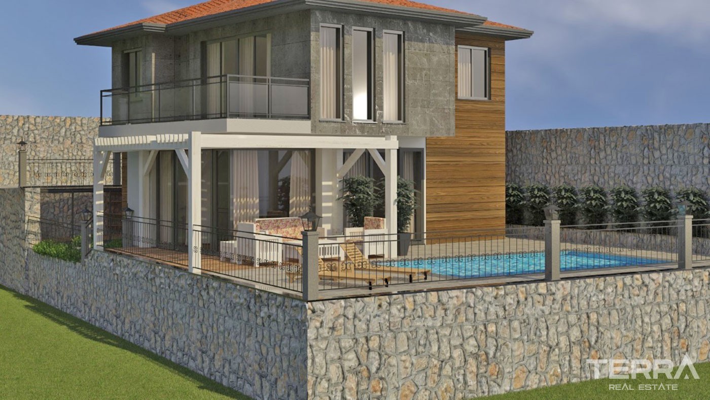 Authentic and Modern Style Sea-view Villa for Sale in Alanya Tepe - 43641