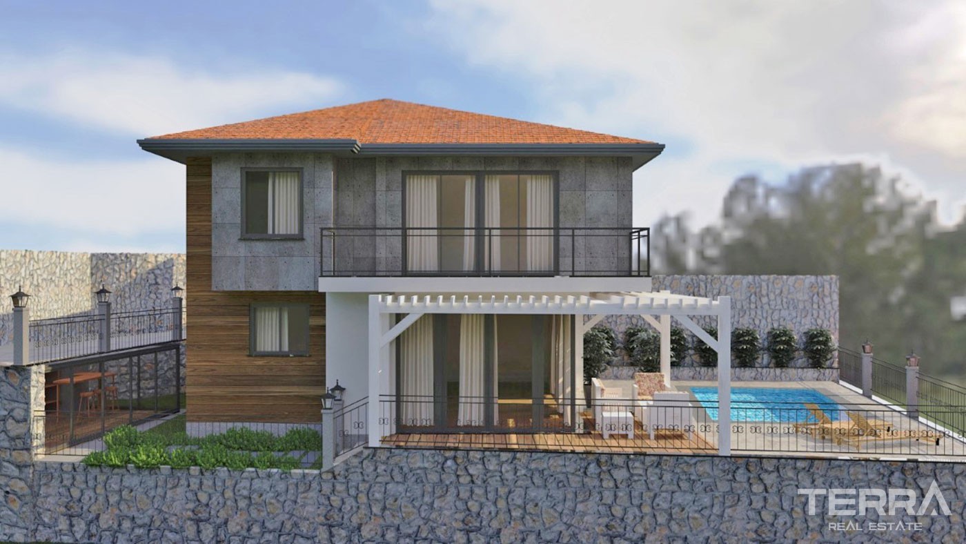 Authentic and Modern Style Sea-view Villa for Sale in Alanya Tepe - 43642