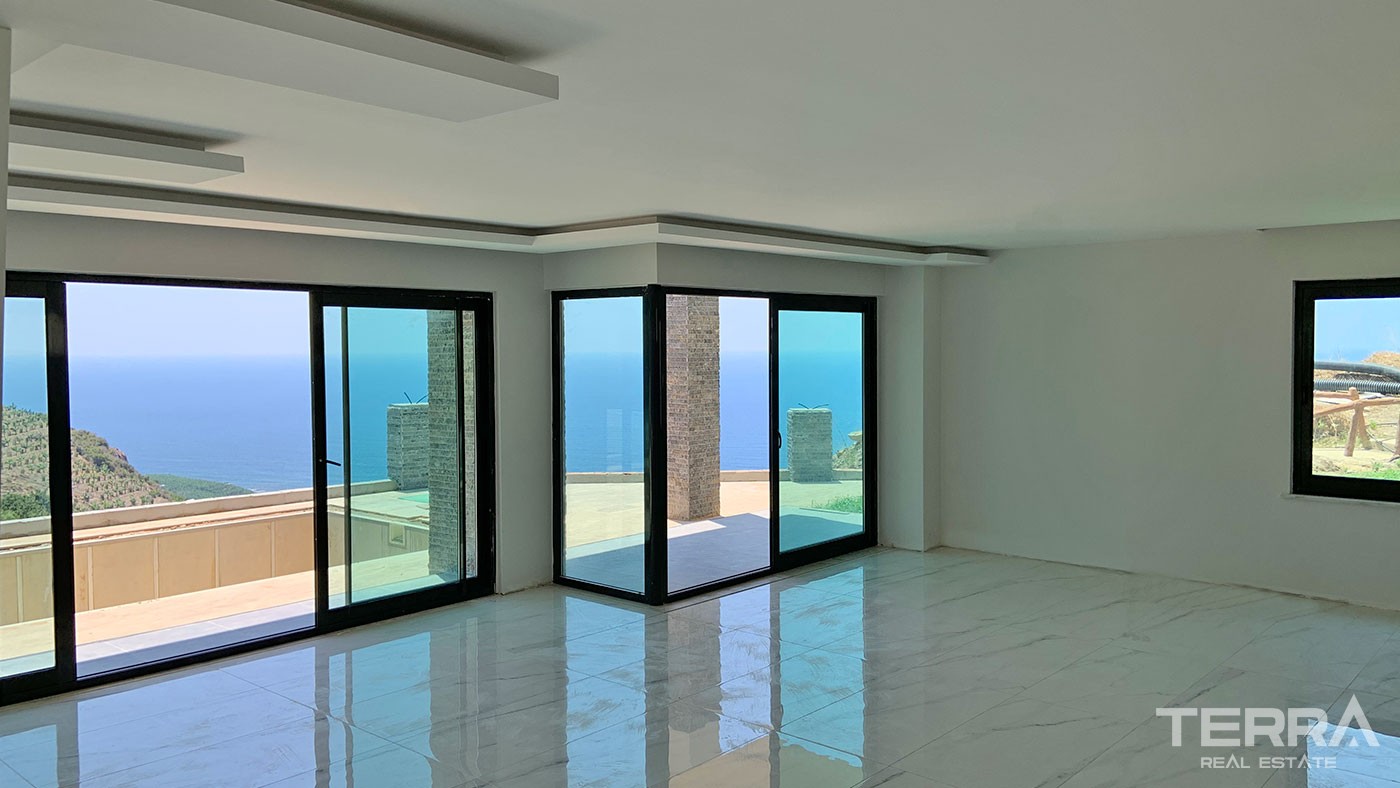 Delightful Detached Villas with Panoramic Sea View to Buy in Alanya - 43920