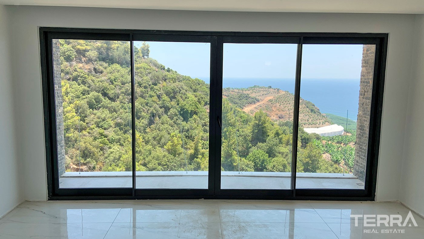 Delightful Detached Villas with Panoramic Sea View to Buy in Alanya - 43926