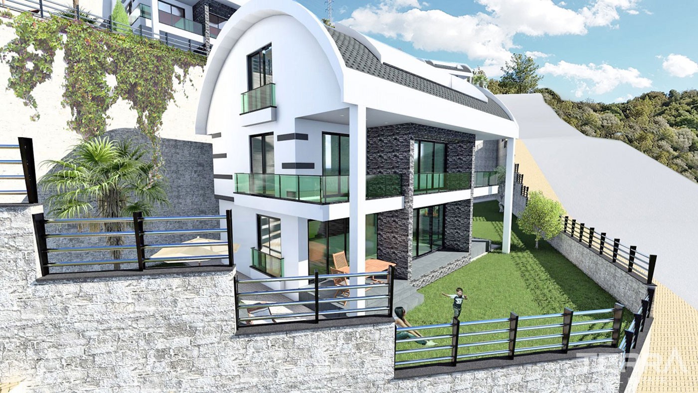 Delightful Detached Villas with Panoramic Sea View to Buy in Alanya - 43936