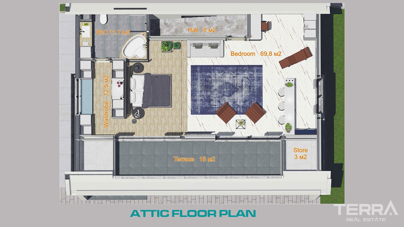 Delightful Detached Villas with Panoramic Sea View to Buy in Alanya - 43946