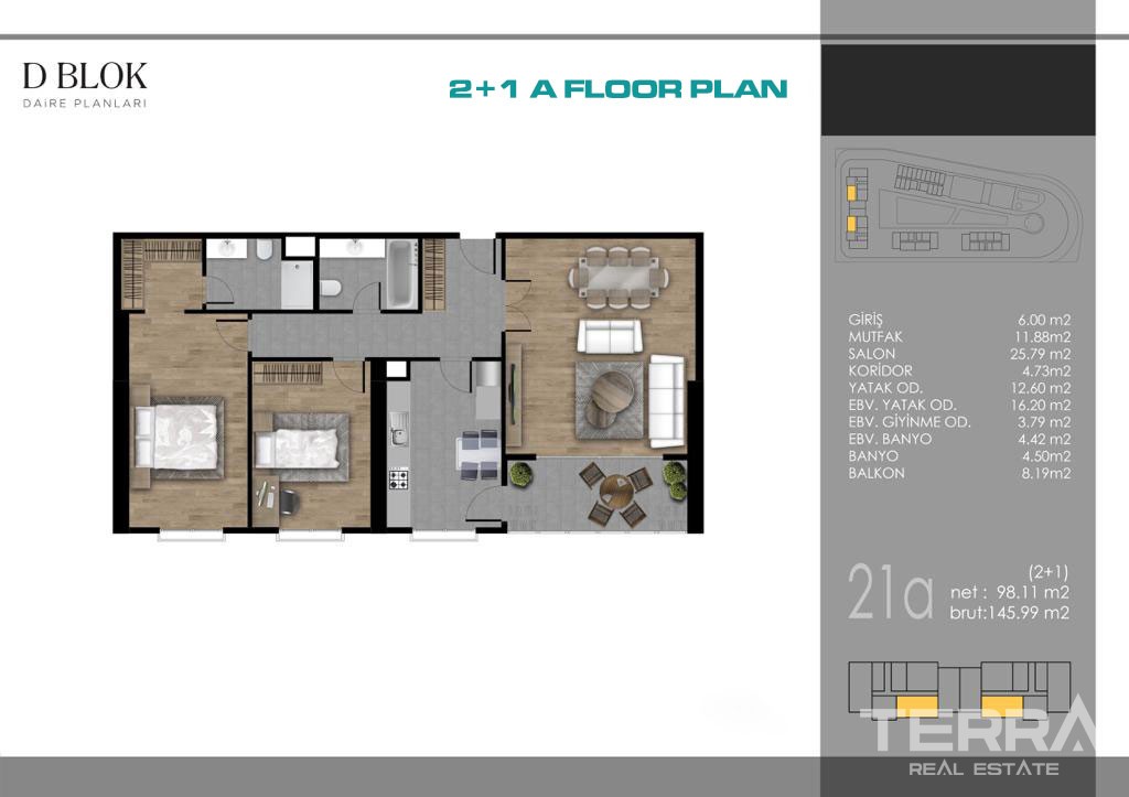 Centralnie położone apartamenty z widokiem na morze w Stambule - 43973