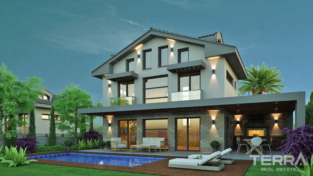New Villa with Mountain and Distant Sea View to Buy in Ovacık Fethiye - 44047