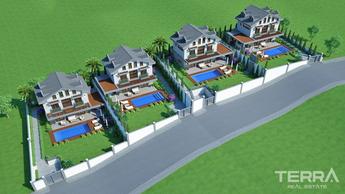 New Villa with Mountain and Distant Sea View to Buy in Ovacık Fethiye - 44049