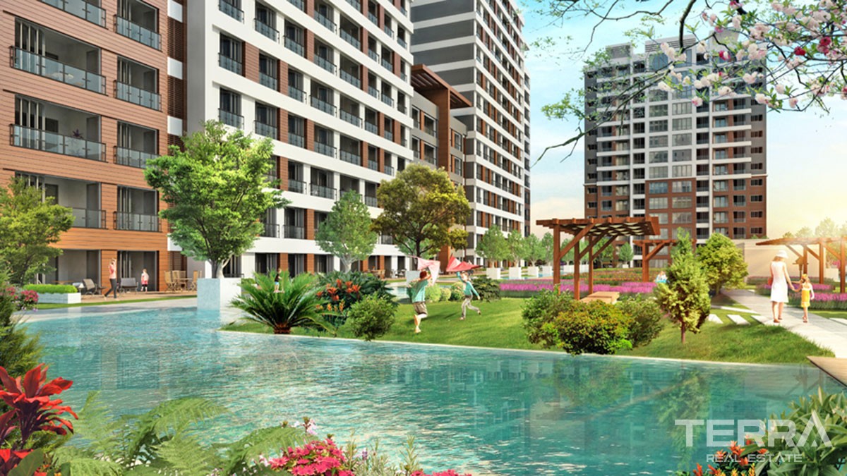 Key-Ready Apartments to Buy in a Luxurious Başakşehir Istanbul Complex - 44180