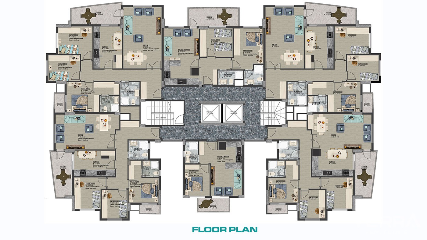 Nouveaux Appartements à Vendre Dans le Cadre Paisible de Gazipaşa - 44261