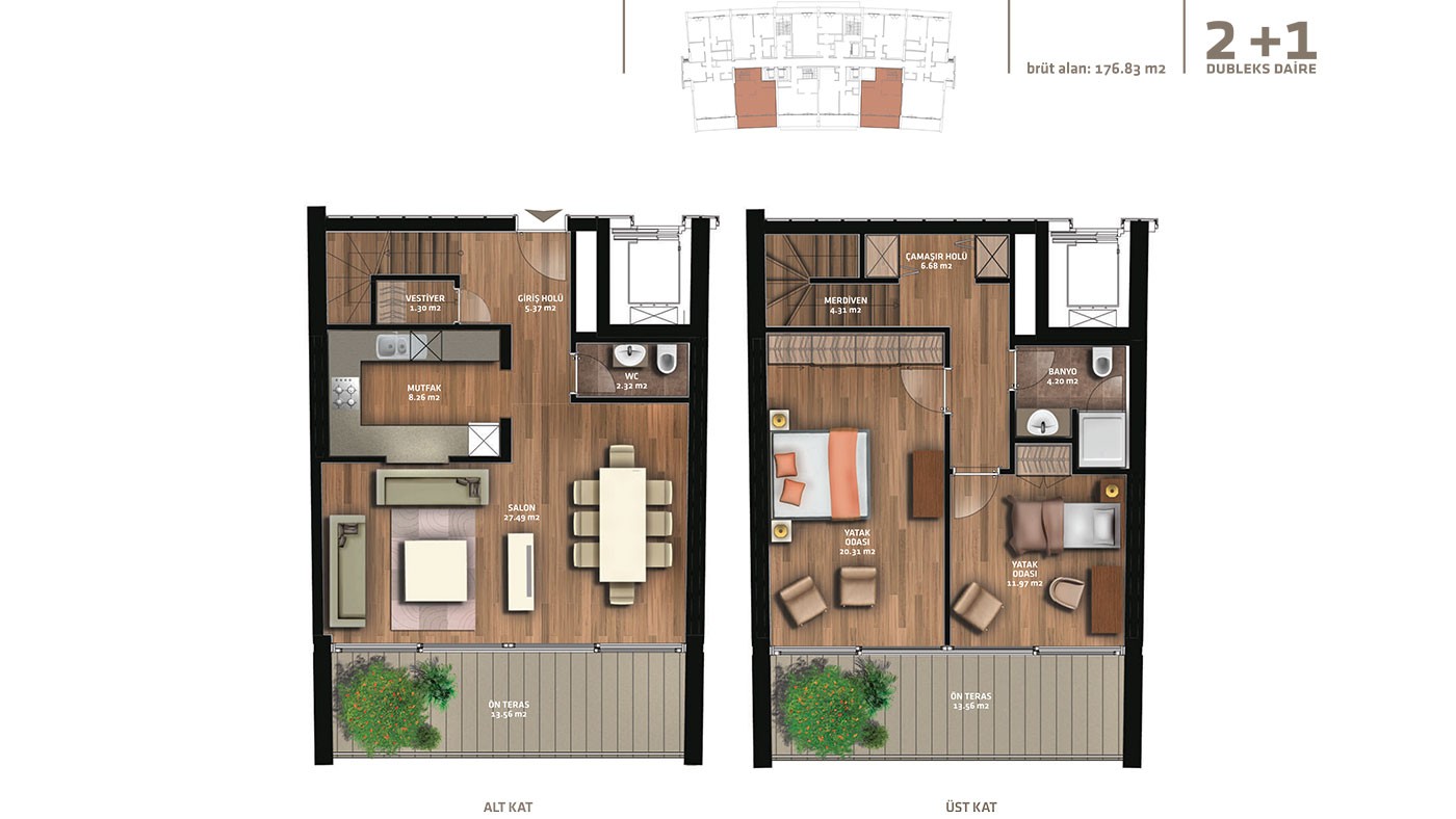 Appartements Spacieux Avec Terrasses à Vendre à Istanbul Büyükçekmece - 44916