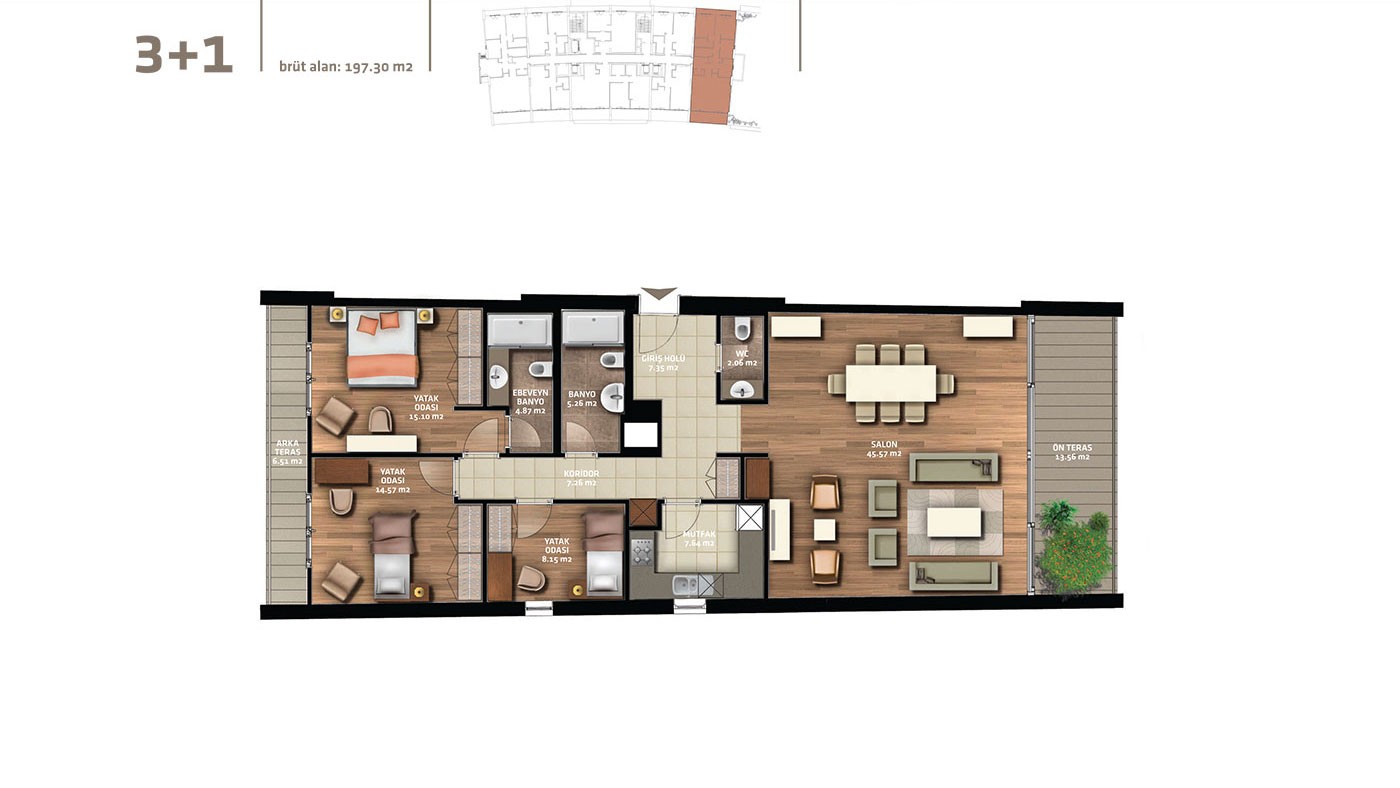 Appartements Spacieux Avec Terrasses à Vendre à Istanbul Büyükçekmece - 44917