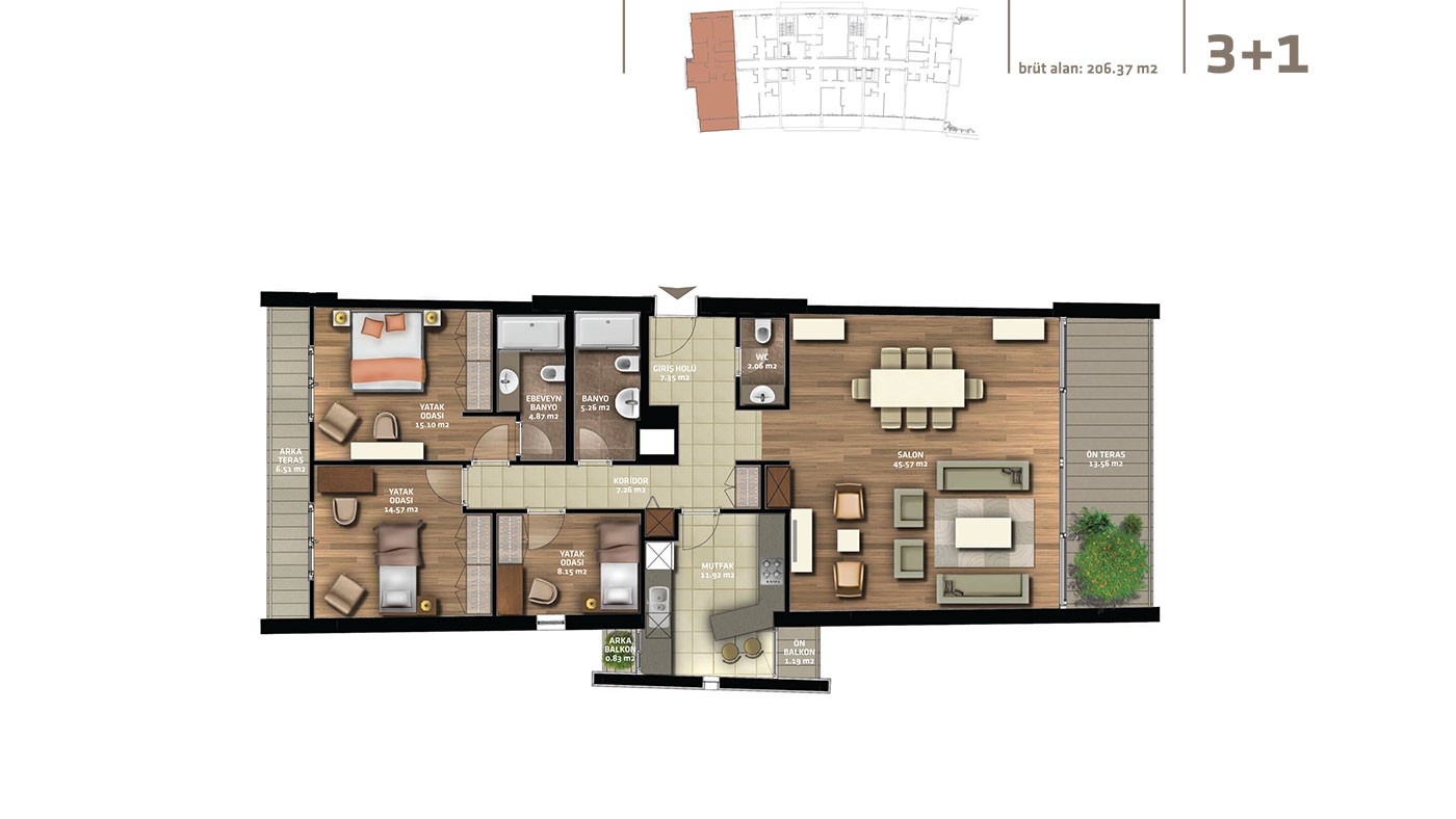 Appartements Spacieux Avec Terrasses à Vendre à Istanbul Büyükçekmece - 44918