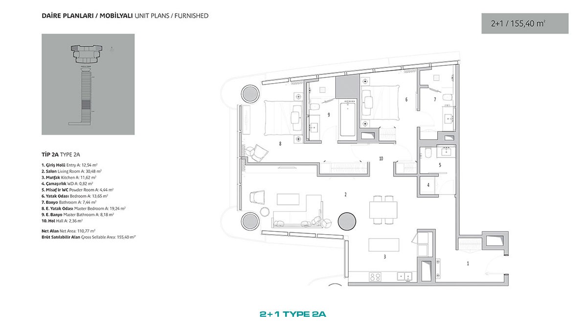 Luxury Flats for Sale in a Multifuncional Complex in Üsküdar Istanbul - 45869