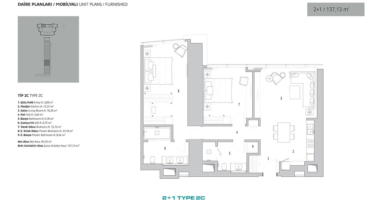 Luxury Flats for Sale in a Multifuncional Complex in Üsküdar Istanbul - 45871