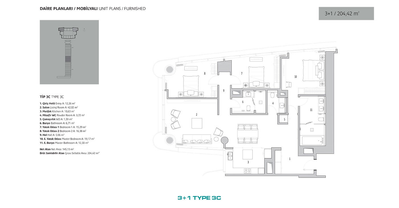 Luxury Flats for Sale in a Multifuncional Complex in Üsküdar Istanbul - 45874