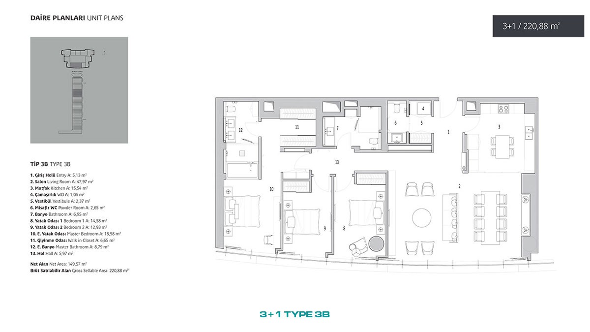 Luxury Flats for Sale in a Multifuncional Complex in Üsküdar Istanbul - 45880