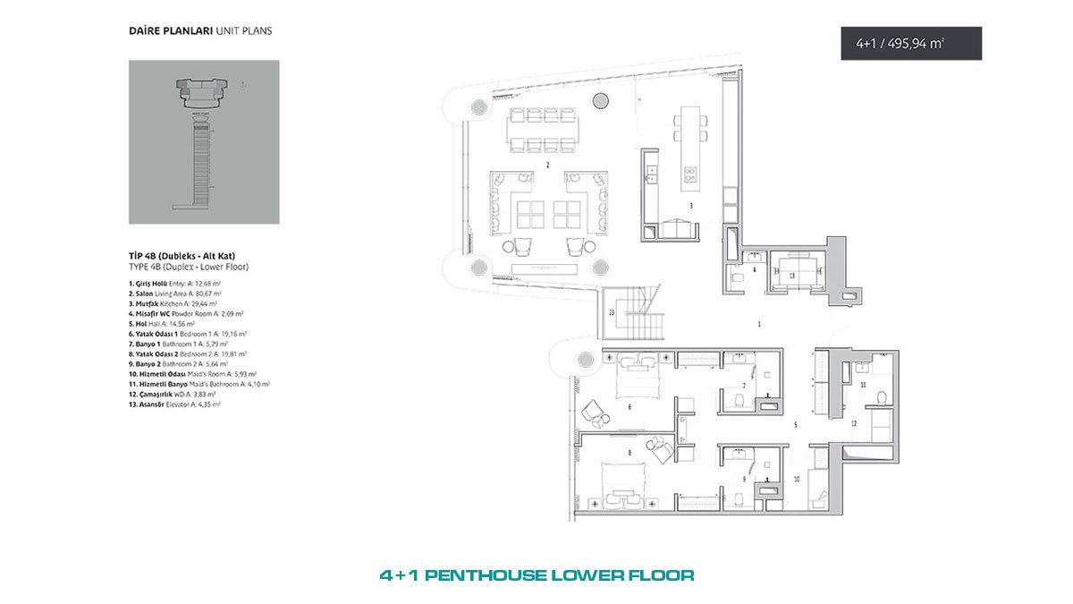 Luxury Flats for Sale in a Multifuncional Complex in Üsküdar Istanbul - 45884
