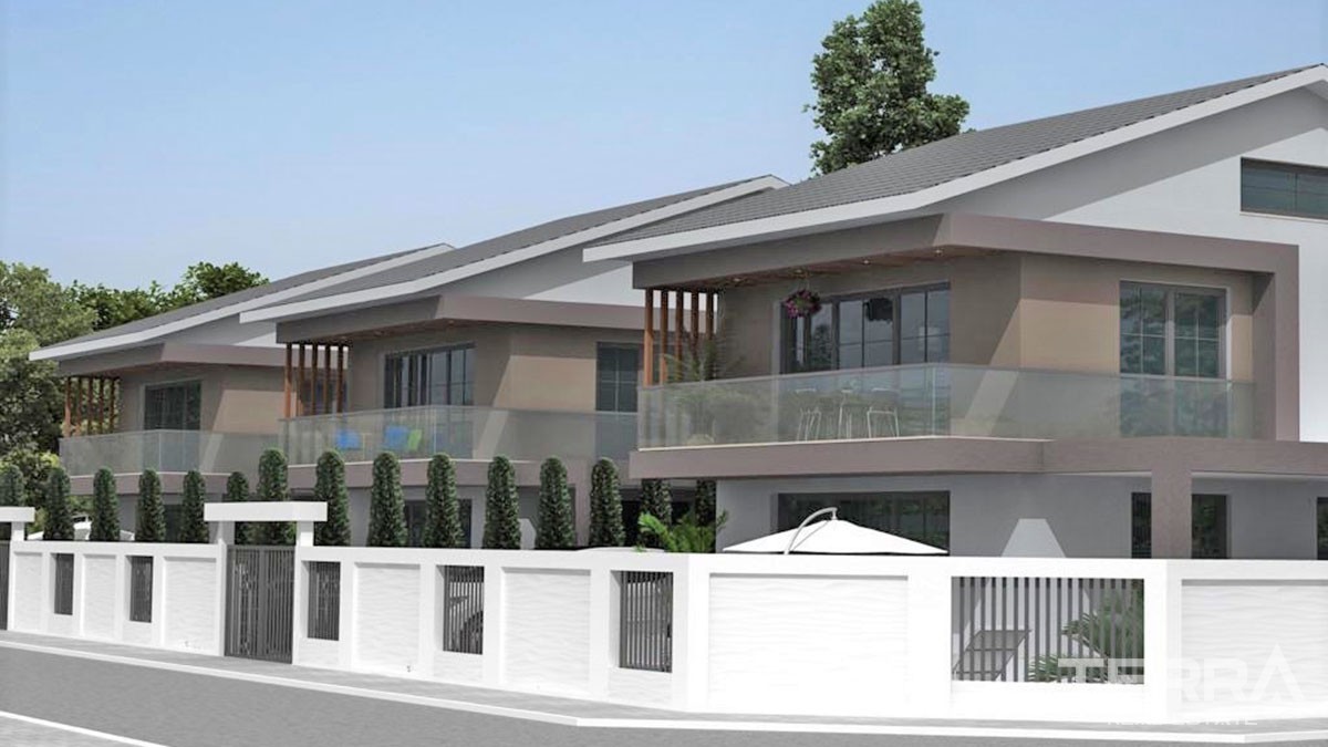 Maisons Mitoyennes Avec Piscine Privée à Vendre à Fethiye Centre-Ville - 45383