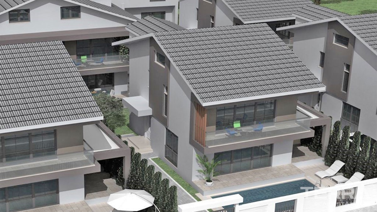 Maisons Mitoyennes Avec Piscine Privée à Vendre à Fethiye Centre-Ville - 45385