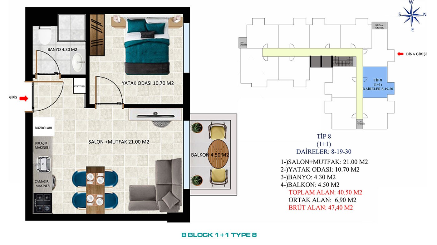 New Apartments with Rich Social Amenities to Buy in Alanya Oba - 45550