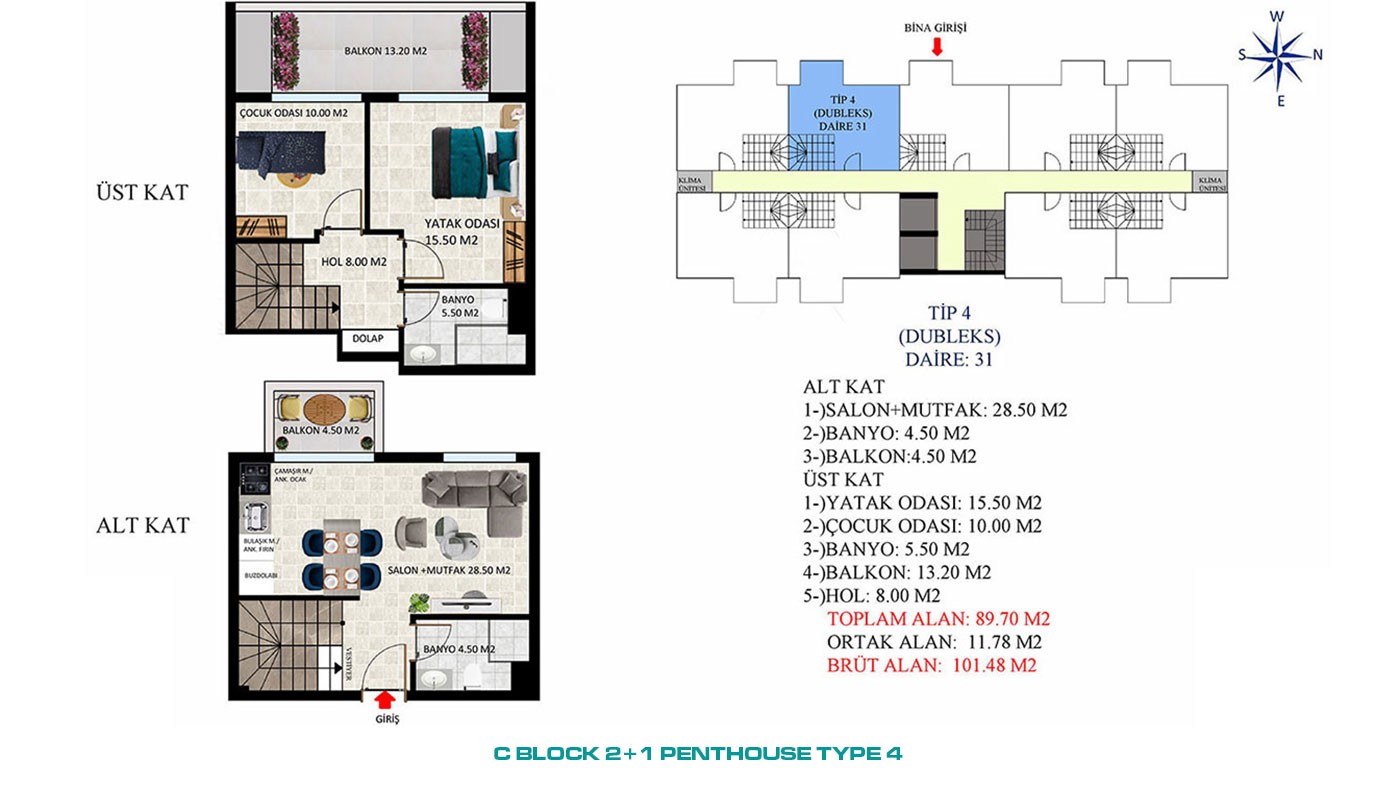 New Apartments with Rich Social Amenities to Buy in Alanya Oba - 45589