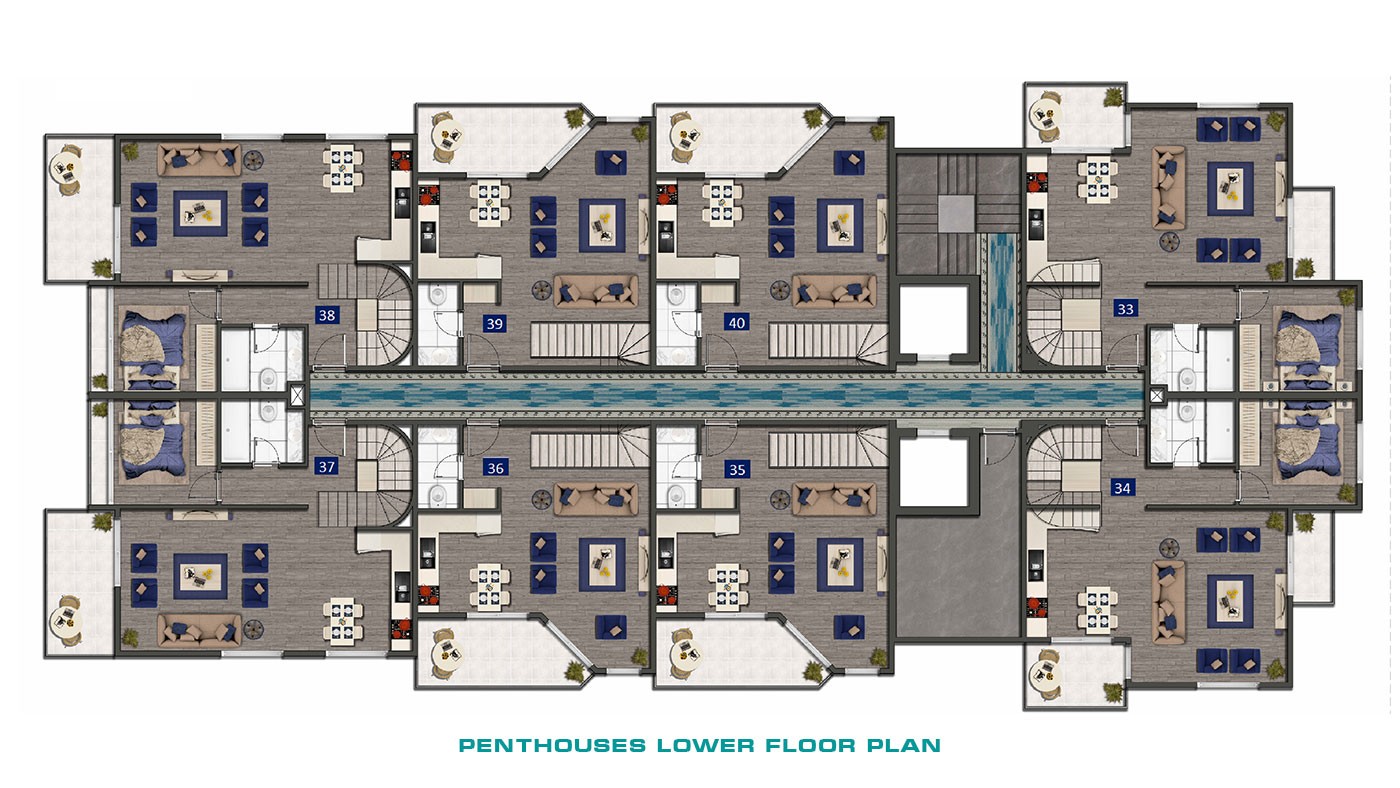 Luksusowe apartamenty z widokiem na morze w Alanya Oba - 45514
