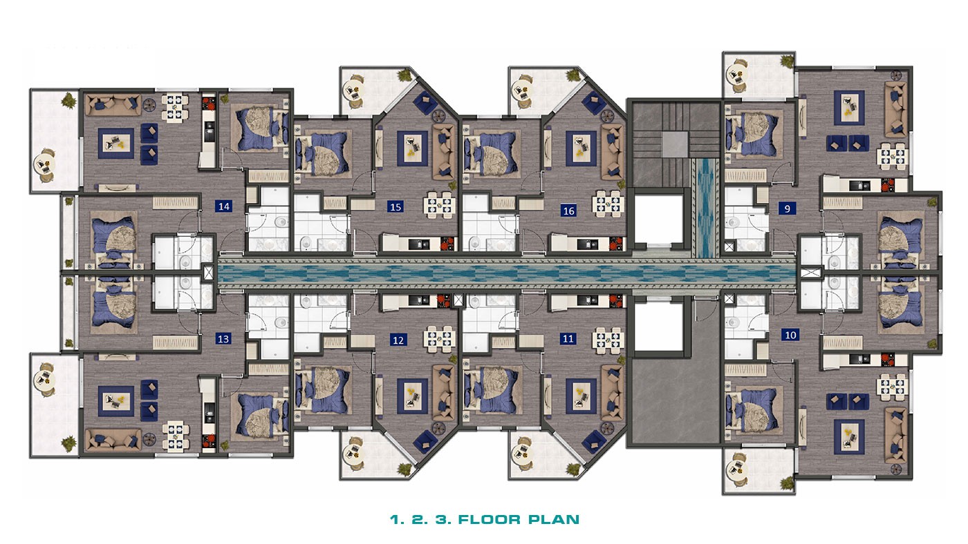 Luksusowe apartamenty z widokiem na morze w Alanya Oba - 45516