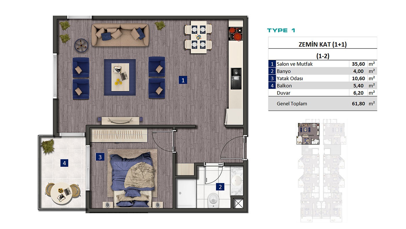 Luksusowe apartamenty z widokiem na morze w Alanya Oba - 45517