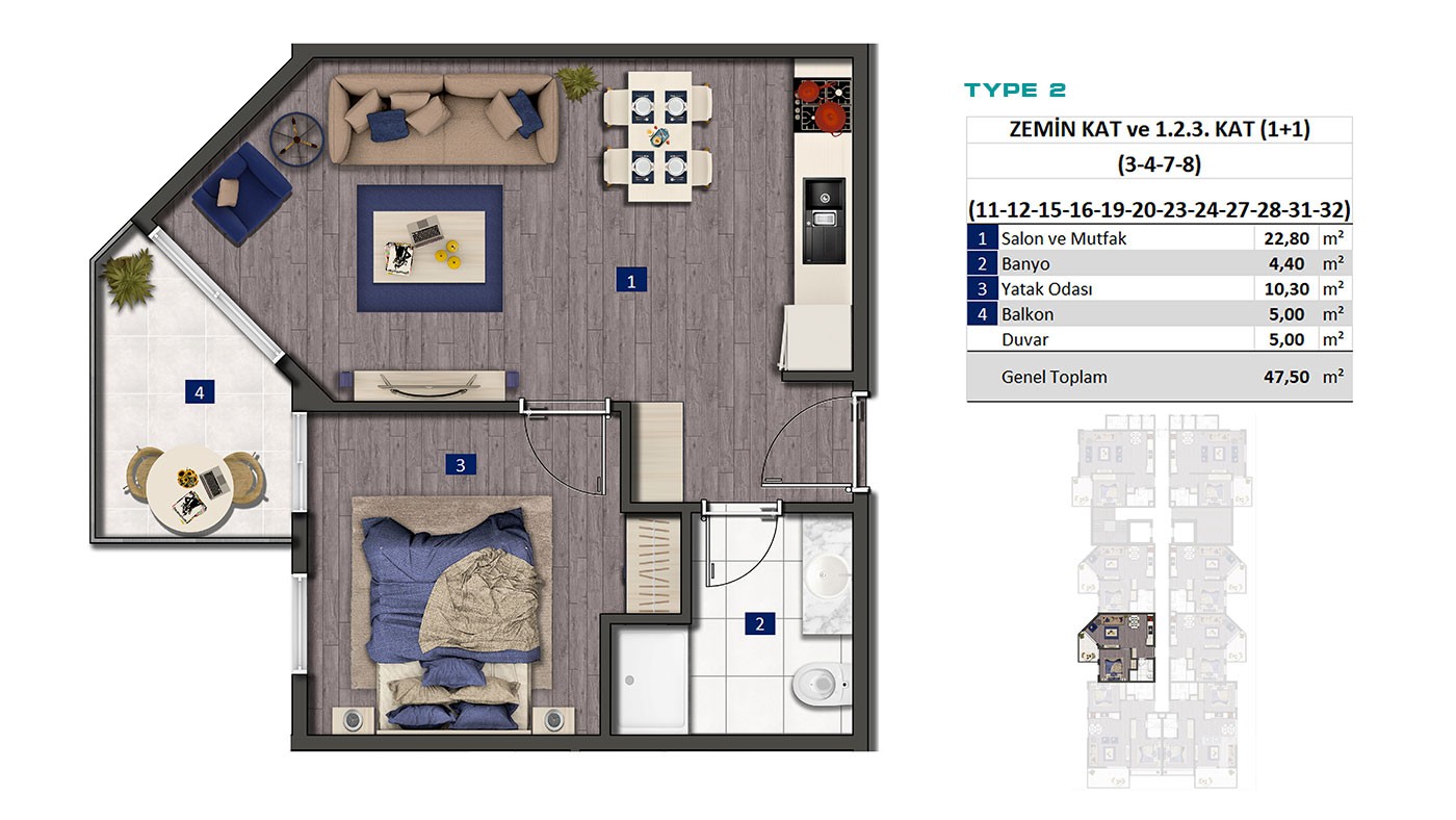 Luksusowe apartamenty z widokiem na morze w Alanya Oba - 45518