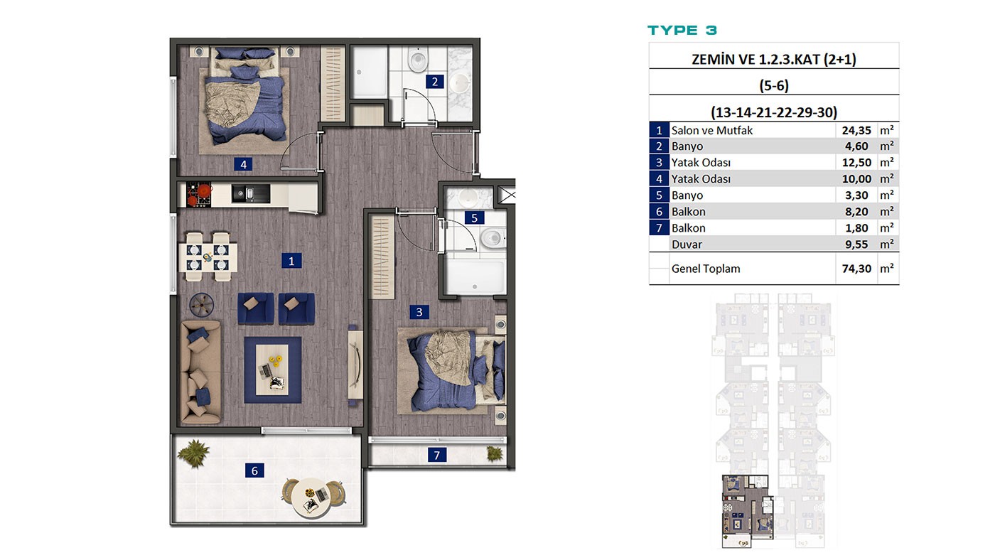 Luksusowe apartamenty z widokiem na morze w Alanya Oba - 45519