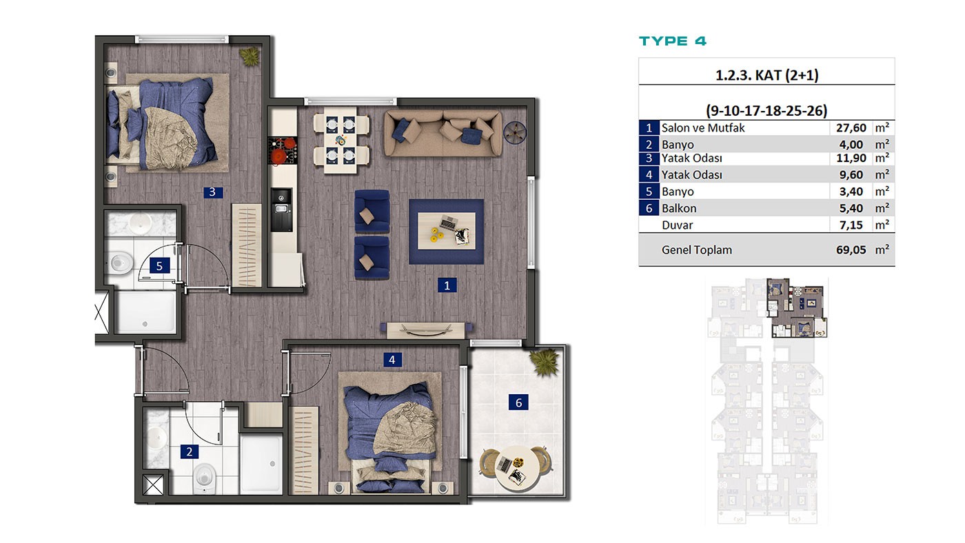 Luksusowe apartamenty z widokiem na morze w Alanya Oba - 45520
