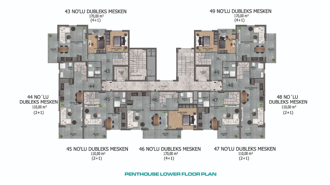 Appartements Abordables à 2 km de la Mer Cadre Tranquille d’Avsallar - 46328