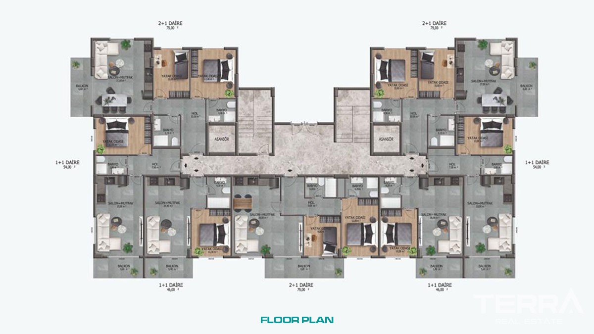 Appartements Abordables à 2 km de la Mer Cadre Tranquille d’Avsallar - 46330