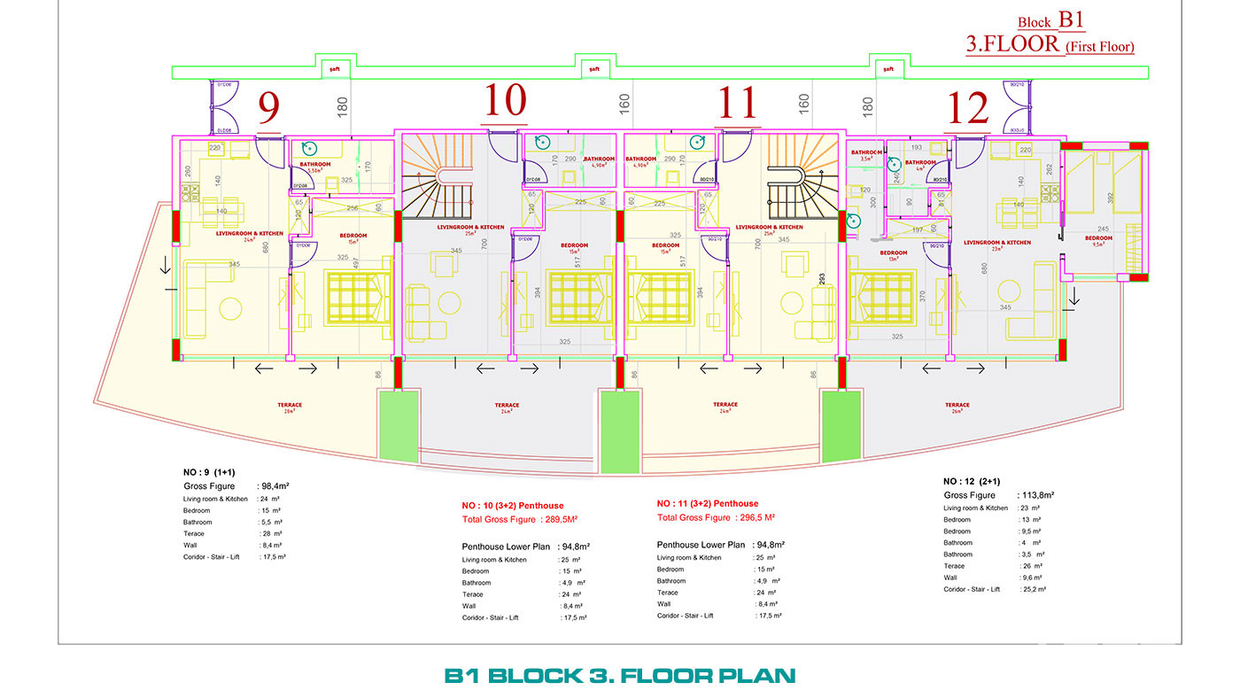 Luxury Apartments to Buy in a 5-Star Hotel Concept in Alanya Konaklı - 100090
