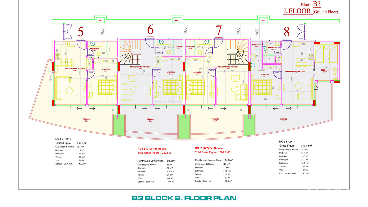 Luxury Apartments to Buy in a 5-Star Hotel Concept in Alanya Konaklı - 100096